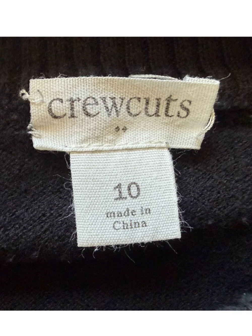 Crew Cuts Girls 12 Cat Sweater Black Gray Sequin Graphic 100% Cotton